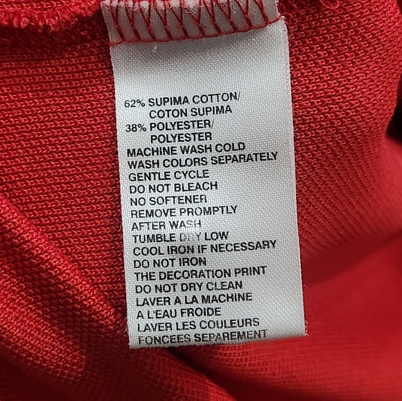 Tommy Bahama Polo Shirt Mens Medium Emfielder Red Supima Cotton Short Sleeve EUC - Picture 8 of 9